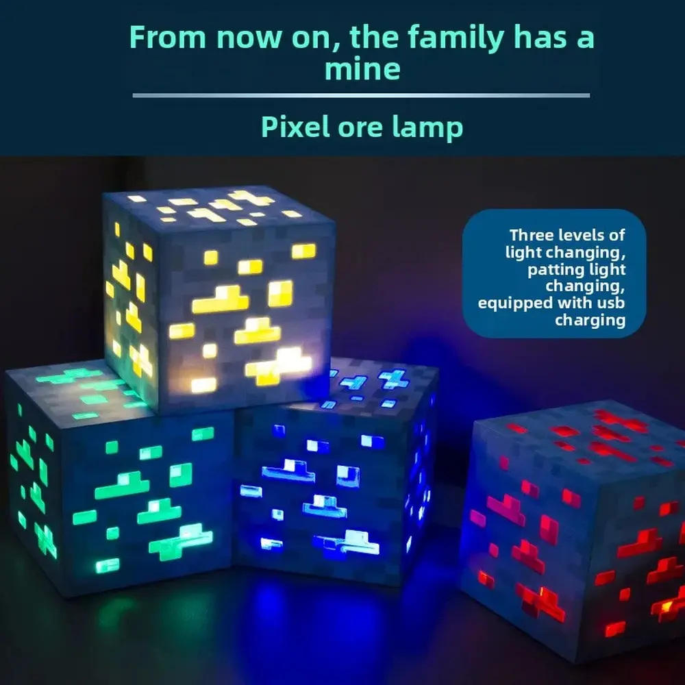 Color‑Changing LED Night Light, Mining Torch Style Atmosphere Lamp, Decorative Bottle Ornament Light, Cool Desktop Display Model Toy for Bedroom Decor