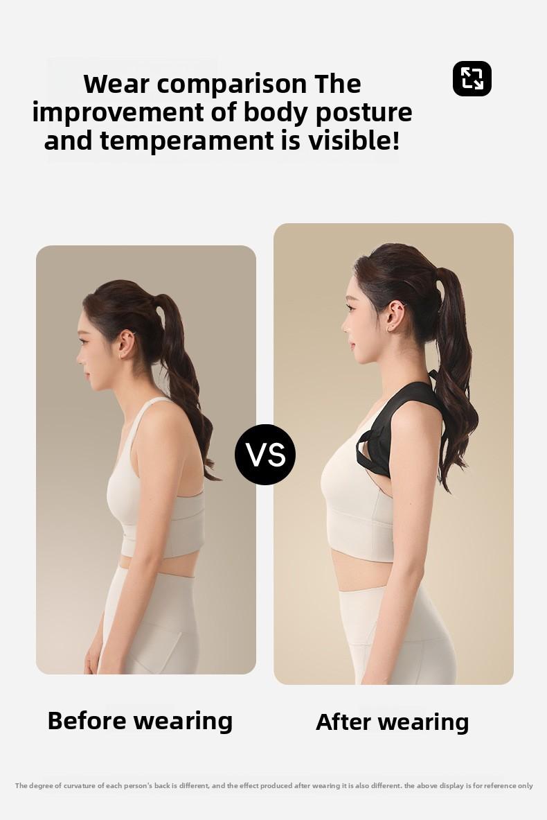 Open Shoulder Strap Fitness Posture Corrector Strap Posture Correction Straight Back Enhance Temperament Invisible Wearable Unisex Children's Posture Corrector Strap