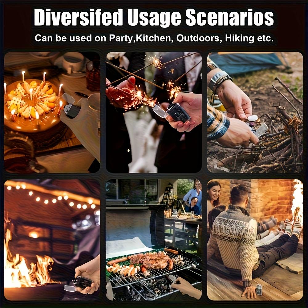 Windproof Electronic Lighter, Usb Rechargeable,(Does not contain electricity) Compact And Portable, Ideal For Camping, Travel, Wilderness Survival, Candles, Aromatherapy, And Outdoor Adventures. Stylish Design And Robust Construction. Camping Gear.