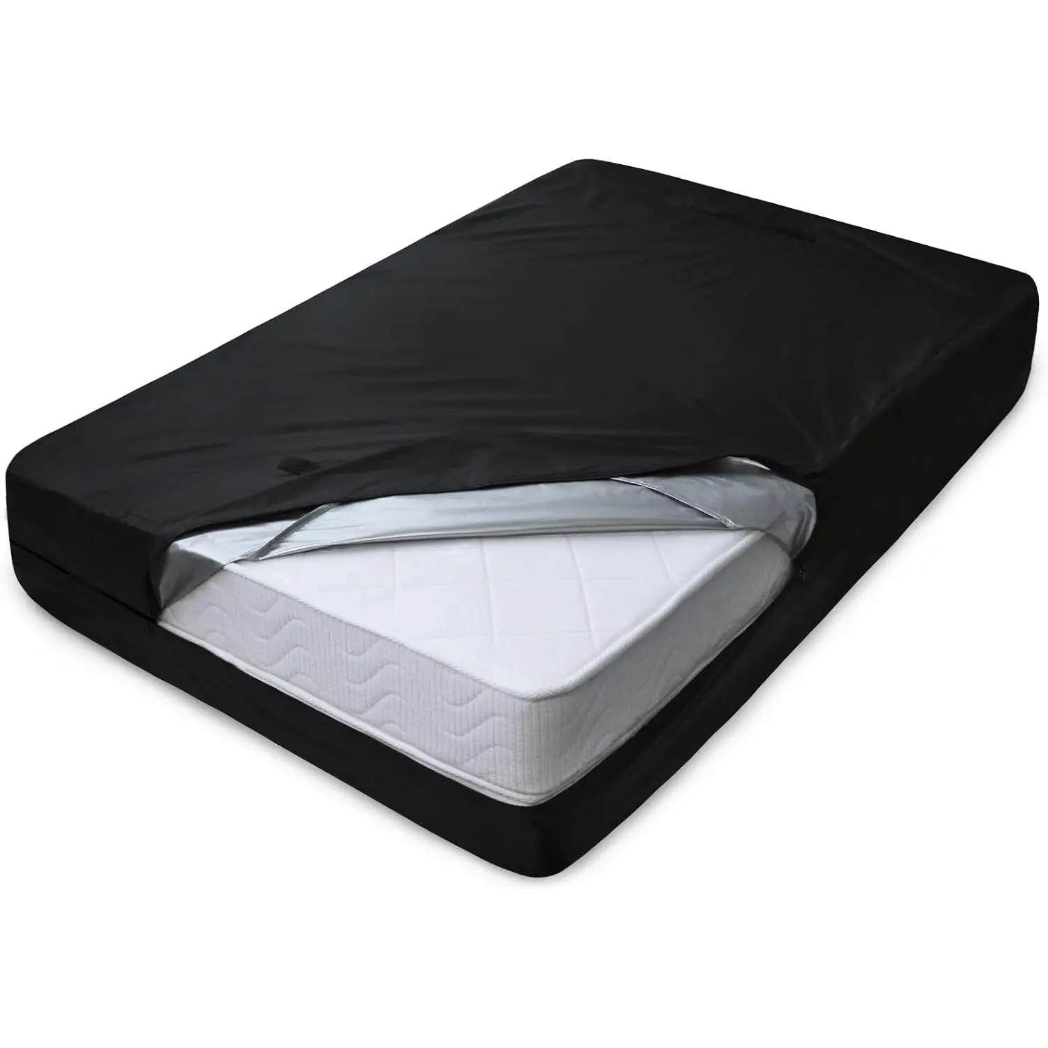 Mattress Bags for Moving and Storage, Heavy Duty Full Mattress Bag with 4  Handles,  Mattress Cover/Protector for Moving Full Size,  Thick Tarp, Black