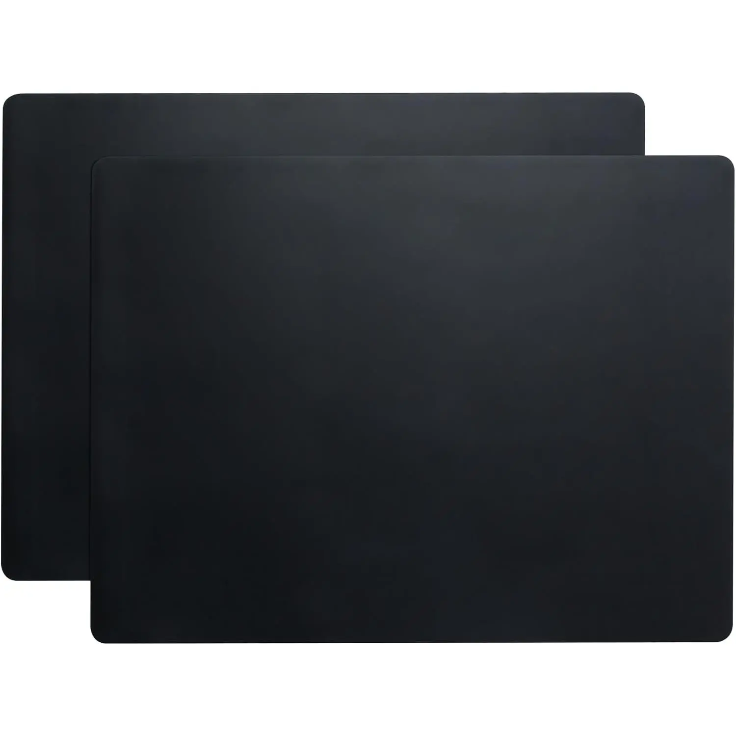 2 count Black  Placemats, 15.7"x 11.8" - Kitchen Counter & Baking  Mats