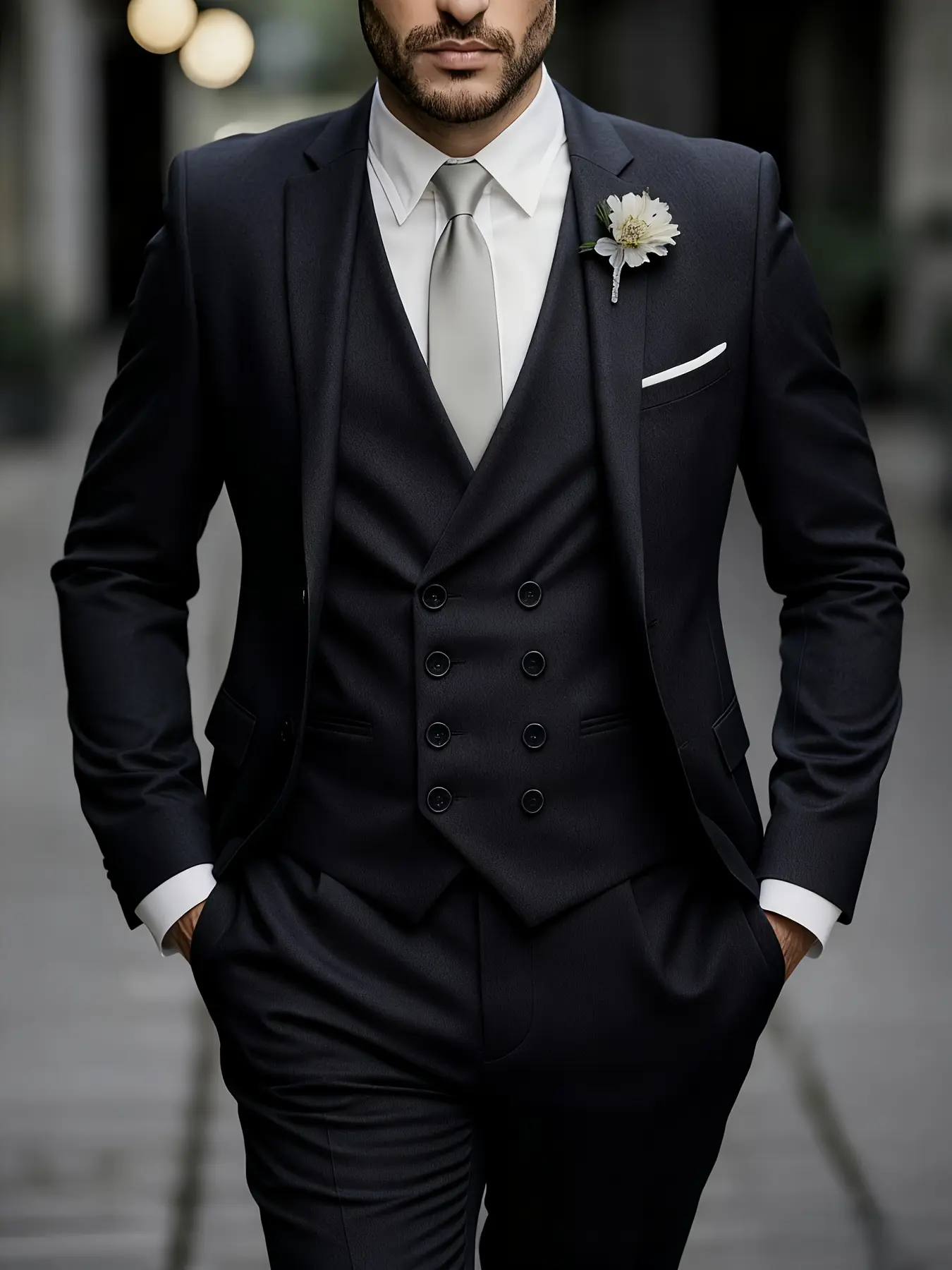 Men's 3pcs Suit Set, Work Uniform, Holiday Gift, Business, Halloween, Large Suit, Formal Tie, Suit Pants, Wedding Dress, Vest