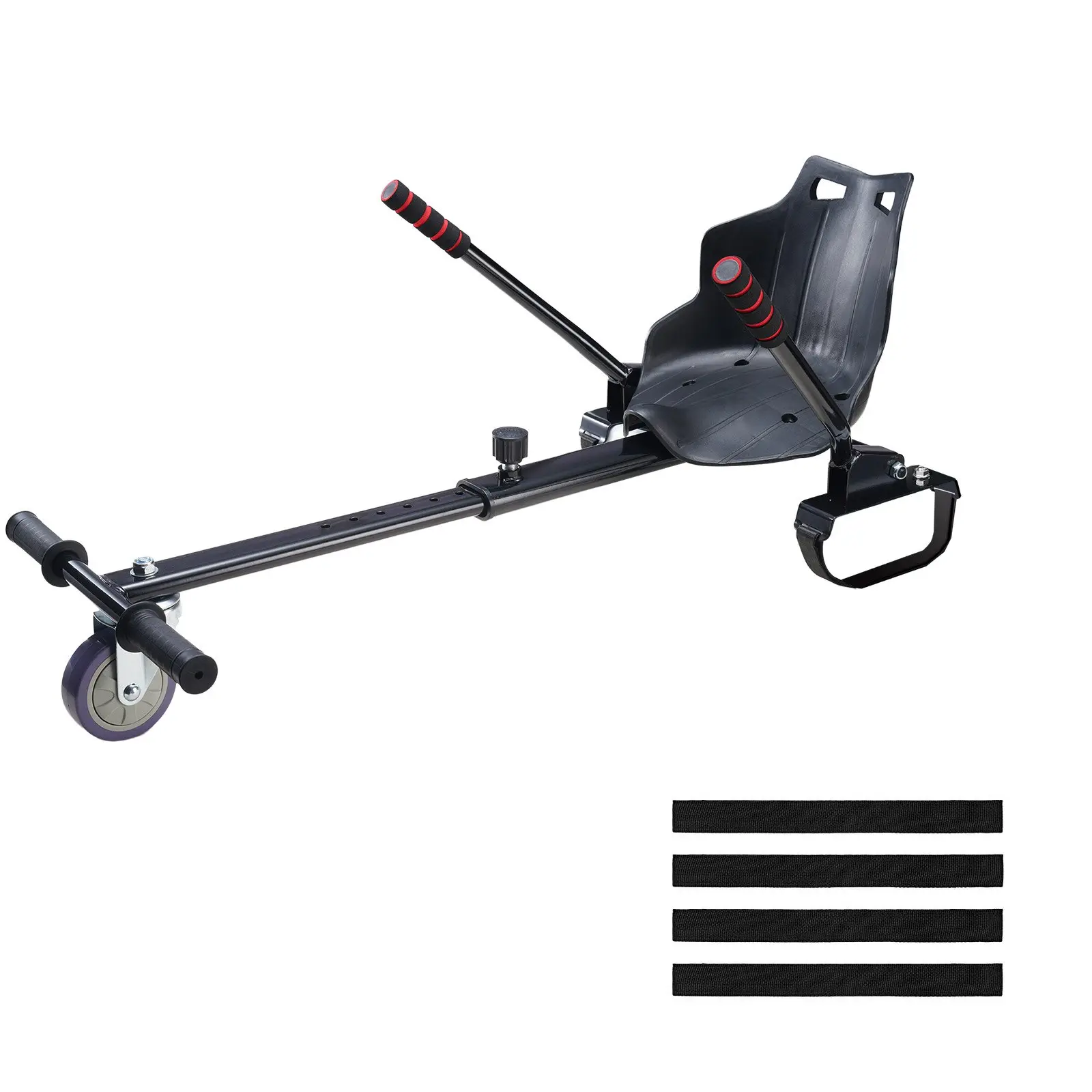 【DealsForYouDays】VEVOR Hoverboard Seat Attachment(Not included hoverboards), Compatible with All 6.5" 8" 8.5" 10" Hoverboards, Grips Control, Adjustable Frame Length and 220 LBS Load Capacity, Hover Board Go Karts Ac