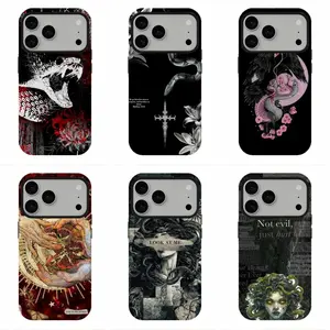 Dark Gothic Snake Medusa Phone Case, Compatible for iPhone 17Promax 16 15 14 13 12 11 and for Samsung S26‑21, Edgy Grunge Aesthetic, Witchy Occult Vibe, Shockproof Protective Cover, Perfect Gothic Lover Gift, Father's Day Gift
