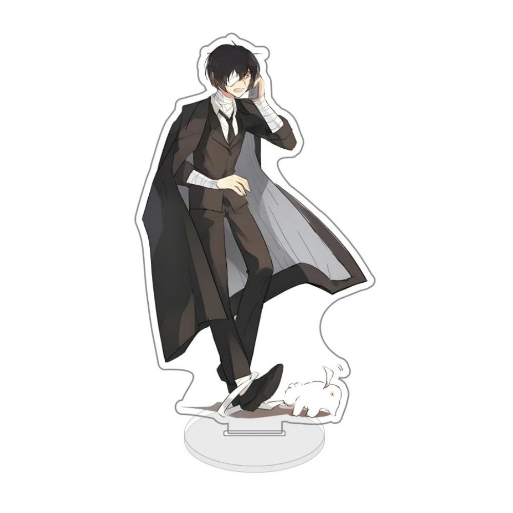 Diy Bungou Stray Dogs Dazai Osamu Anime Peripheral Figure Show Transparent Acrylic Stand Model Desktop Ornament Originality Gift