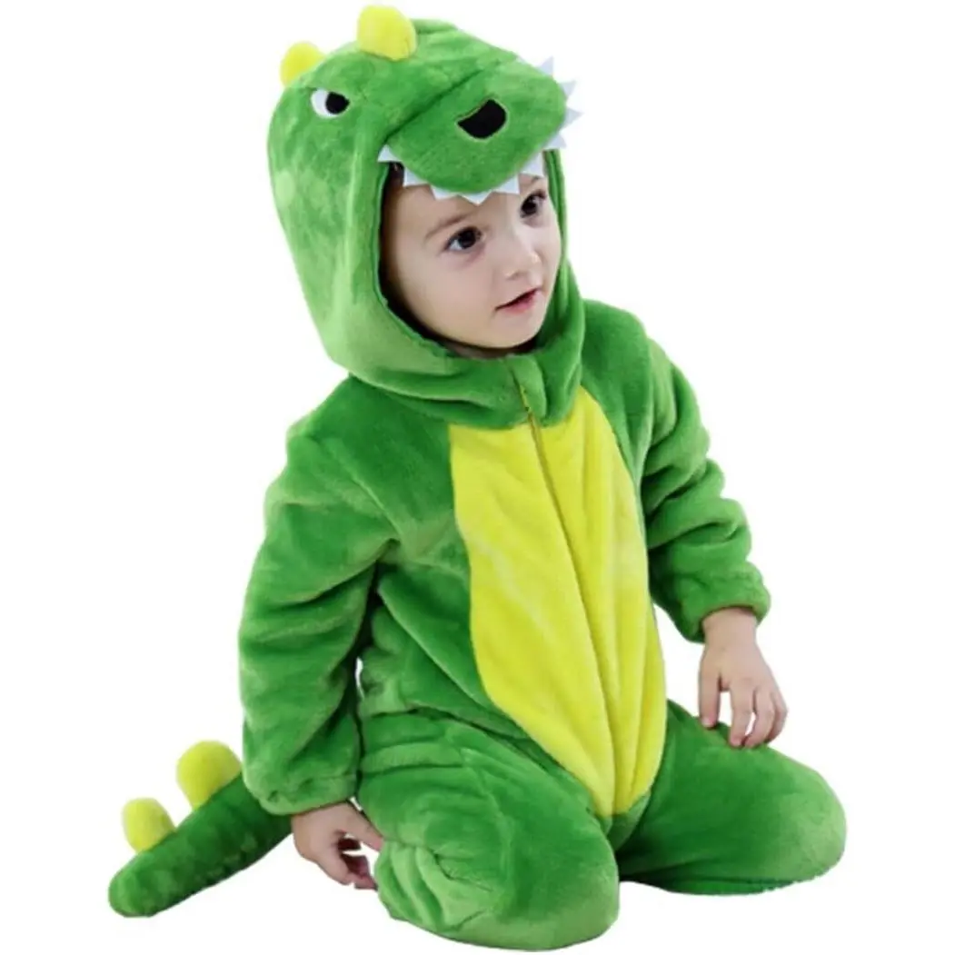 Halloween Unisex Baby Green Dinosaur Animal Costume - Toddler Infant Cosplay Romper Outfit for 1-60 Months