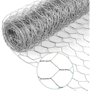 Chicken Wire Mesh,13.7"×169" Poultry Wire Netting,1" Hole Size Hexagonal Galvanized Chicken Wire Mesh Fencing,Outdoor Anti-Rust Garden Animal Barrier Fence for Chicken Coop Barrier Rabbit Cage