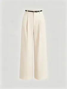 Men's Suit Pants Fashion Straight Leg Casual Wide Leg Trousers, Comfortable & Stylish Office Wear, Perfect for Daily Use, Casual Slacks