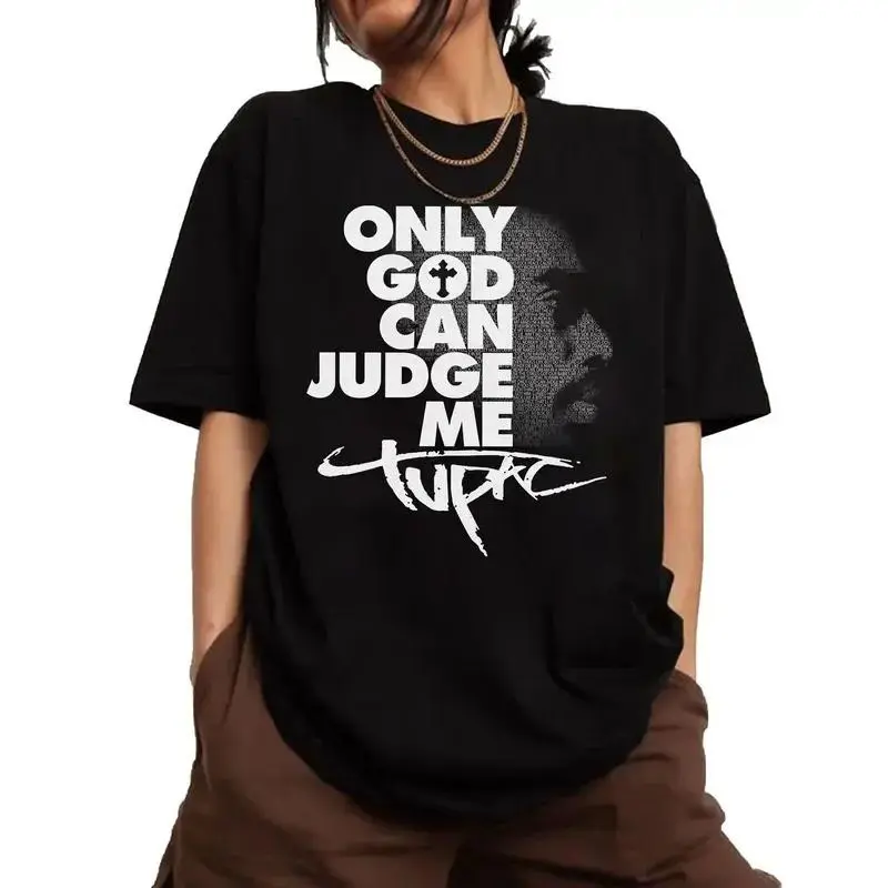 Only God Can Judge Me Tupac Shirt, Vintage 2Pac Graphic T-Shirt, Tupac Shakur 90s Merch, Rapper Shirt, Hip Hop Legends Tee, Iconic Rapper T-Shirt