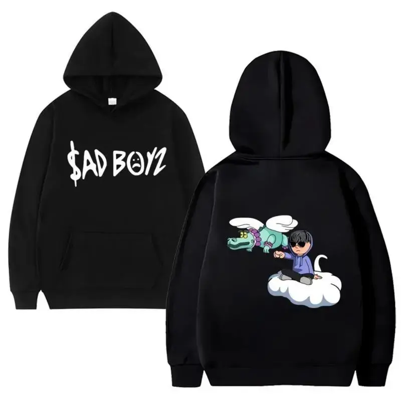 Junior H Sad Boyz Funny Graphic Hoodie - Unisex Oversized Streetwear Pullover, Soft Cotton Sadboyz Live Forever Design, Trendy Hip-Hop Music Merch T-Shirt & Washed Vintage Casual Wear