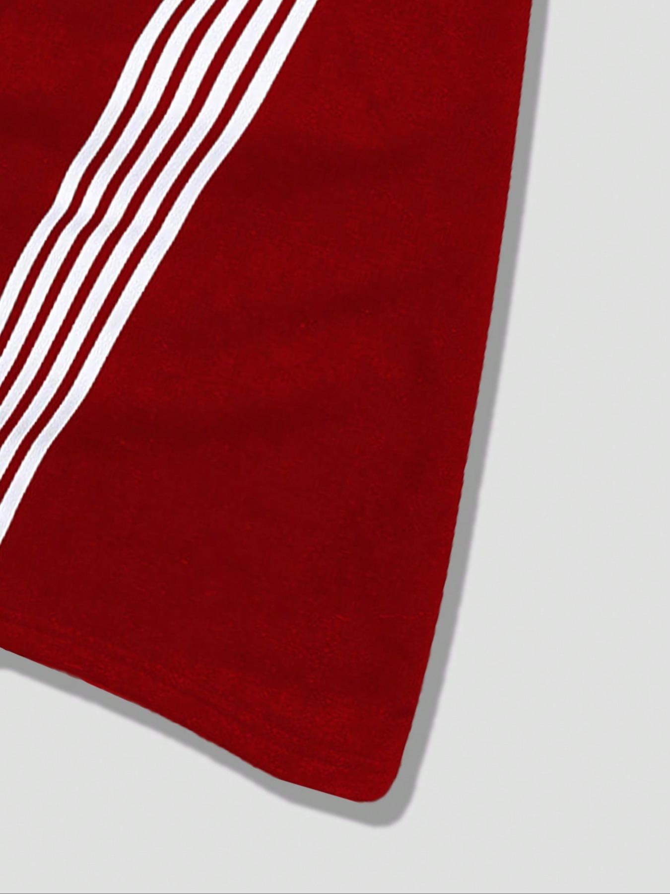 Men's Letter Print Short Sleeve Graphic Tee & Side Stripe Drawstring Waist Pants Two-piece Set, Regular Fit Round Neck T-shirt & Pocket Trousers, Casual Fashion Cozy Breathable Men Outfits for Spring & Fall