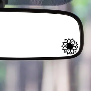 2PCS/SET Sunflower Car Sticker, Car Decals, Graphic Decal, Car Decoration, Rearview mirror sticker, fits car door, fresh decor, adds vitality highlights, fits family cars, easy to stick, striking in daily outings/commute, a decor for fresh style seekers