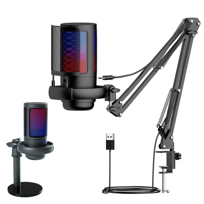 Gaming USB Condenser Microphone Mobile Mount Gaming USB Condenser Microphone Mobile Mount