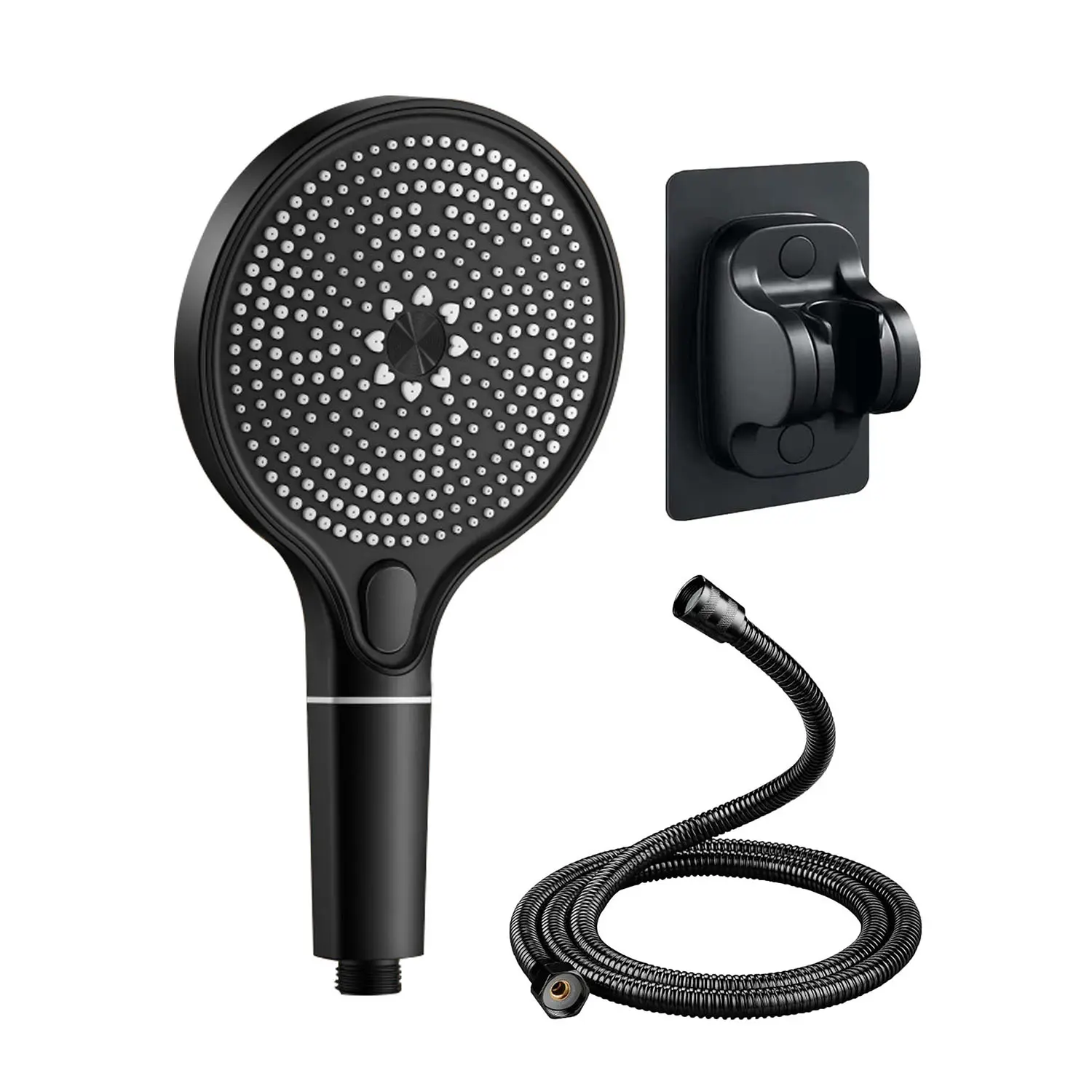 5.71in Round Large Panel Shower Head, 3 Spray Modes Rain/spray/mixed, Abs Modern Bathroom Showerhead, High Pressure Water Saving