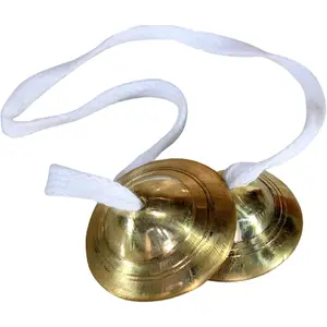 - Brass Tibetan Tingsha Manjeera Clash Cymbals or Hand Cymbals - Traditional Instrument for Indian  & Tibetan Prayer