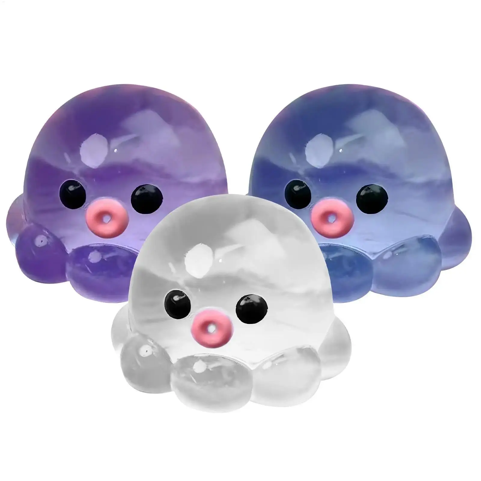 SquishyBubble Pop Fidget Toy, Squeeze Sensory Ball & Octopus Popper, Anti-Anxiety Toy For Adults Kids, ASMR Fun Party Gift, Fidget Balls Stress Relief Toys, Mini Squishies Stress Relief Toys