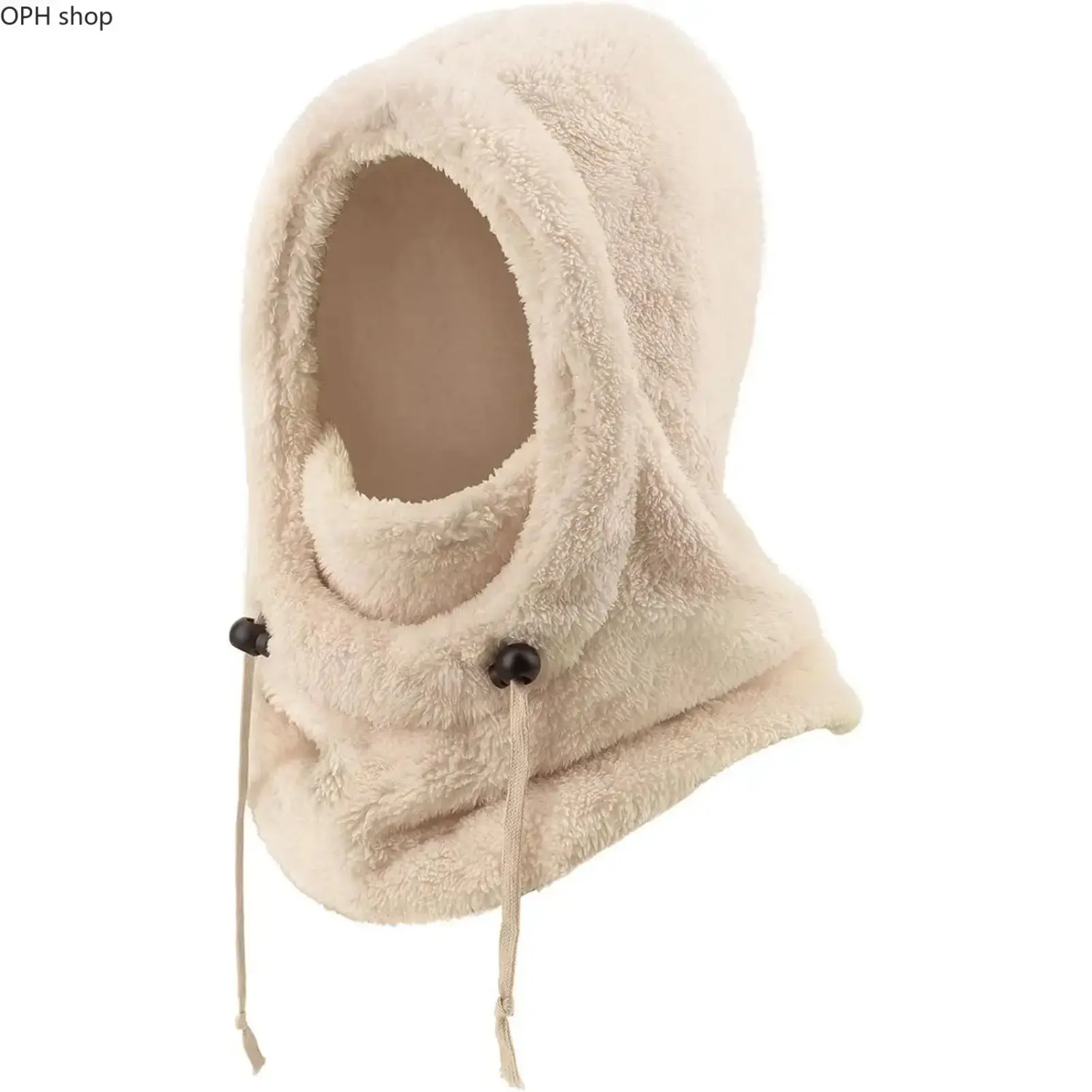 Unisex Insulated Windproof Ski Mask - Fleece Thermal Balaclava, Hooded Scarf with Adjustable Drawstring, Warm Face & Neck Cover, Multi-Functional Cold Weather Headwear for Skiing, Snowboarding