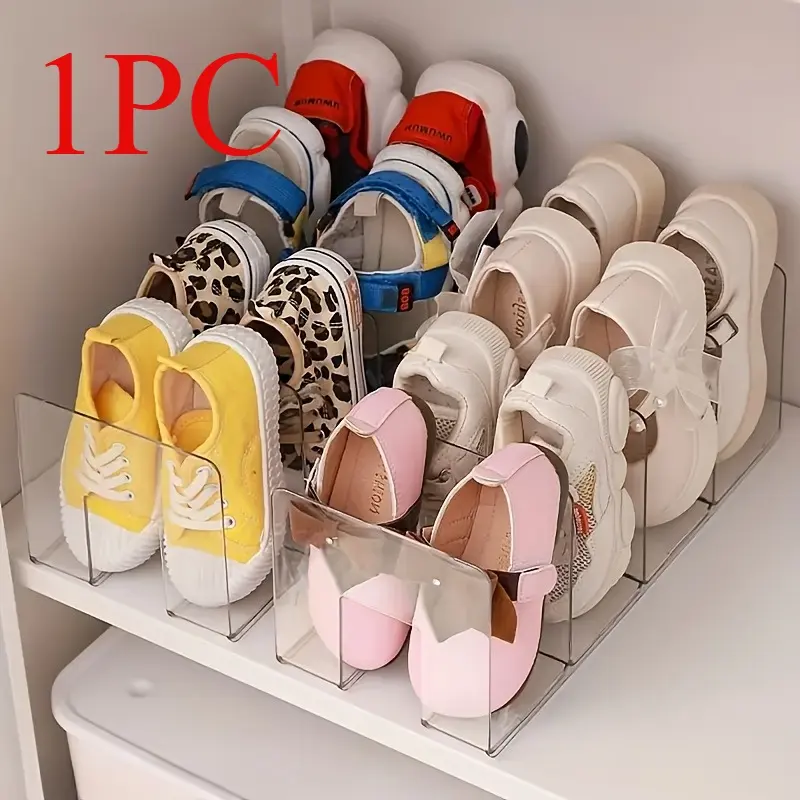 1pc 4-Tier Kids' Shoe Rack – Exquisite Transparent Acrylic Shoe Organizer for Baby Shoes