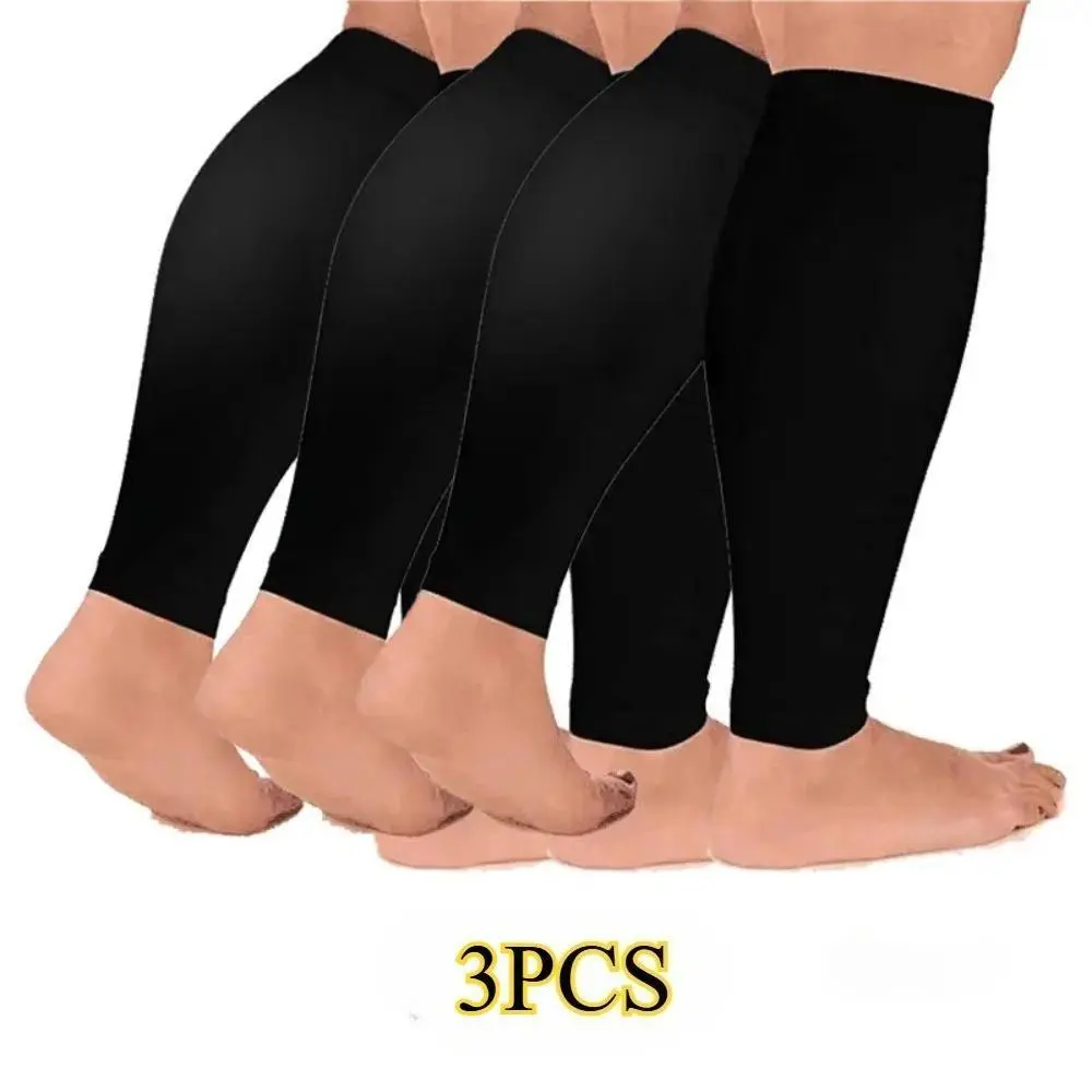3-Pairs Calf Compression Sleeves for Men & Women, 15-20mmHg Moderate Pressure Leg Support, Shin Splints Pain Relief Sleeves for Running Gym Fitness Sports Recovery
