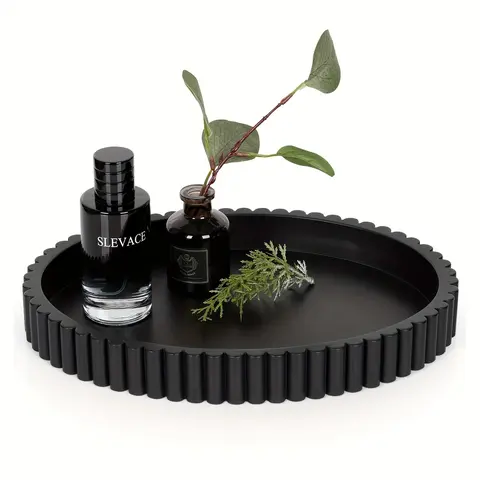 Modern Silicone Round Tray, Versatile Coffee Table Decor, Simple Design Art Centerpiece, Home Decoration, Perfume Display, Fashion Centerpiece