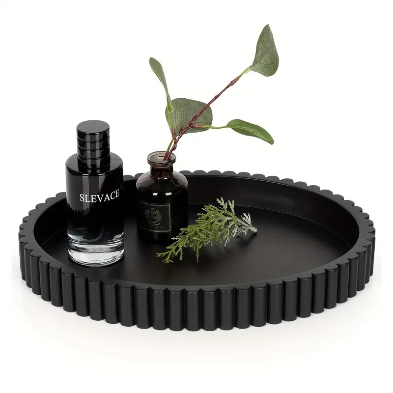Modern Silicone Round Tray, Versatile Coffee Table Decor, Simple Design Art Centerpiece, Home Decoration, Perfume Display, Fashion Centerpiece
