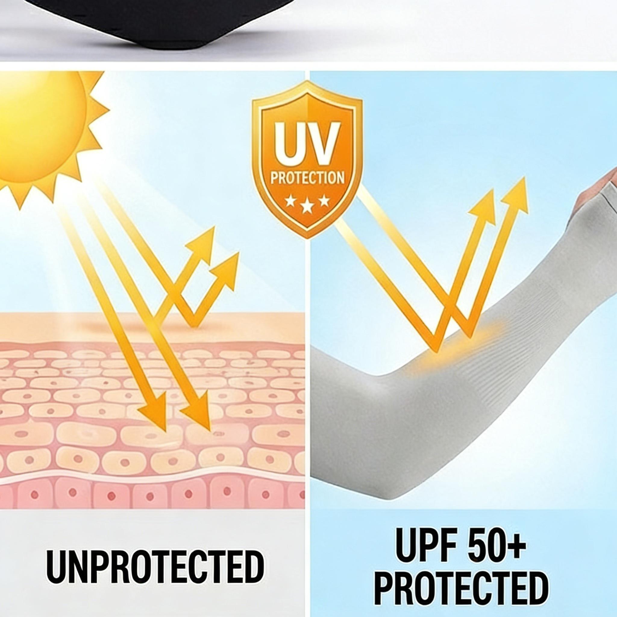 7 Pairs UV Protection Cooling Arm Sleeves for Men & Women, Thumb Hole Design, Sun Protection Sleeves for Driving, Golf, Fishing, Cycling & Hiking