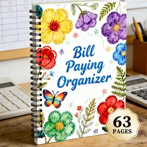 63-page record book for household bills, expenses, and financial management; suitable for home, school, and business use; supports daily expense tracking, monthly financial summaries, income and expenditure analysis, and budget control.