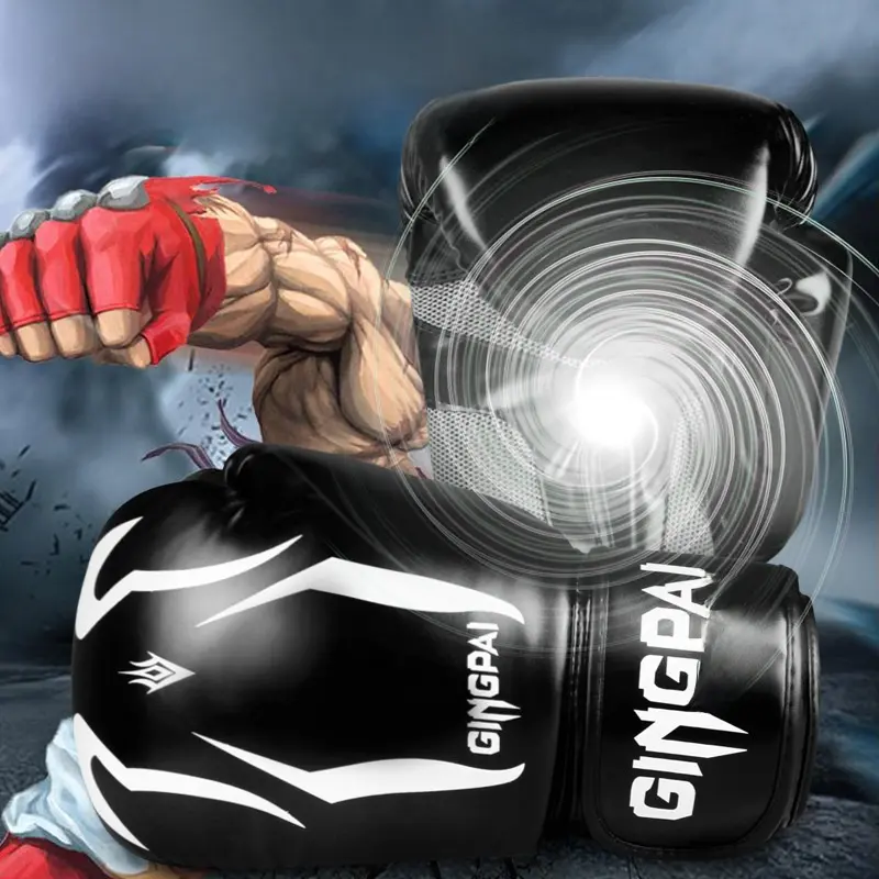 Unisex PU Leather Boxing Gloves - 6oz, Multi-Layer Pad, for Adult & Kids Training, Sparring, Heavy Bag Kickboxing