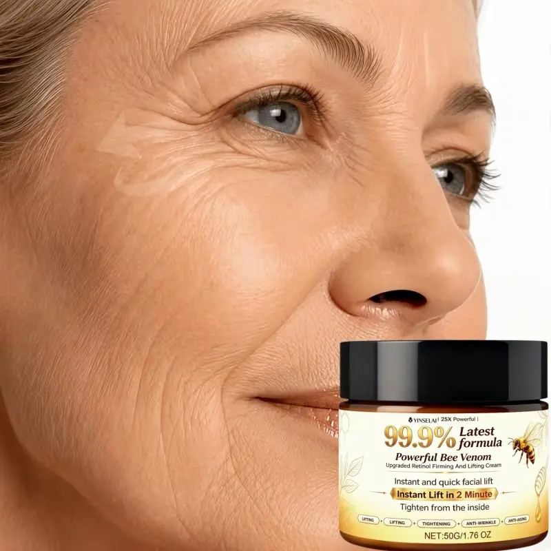 Retinol Bee Venom Lifting Firming Facial Cream, Deep Tightening, Smooth Fine Lines, Anti Aging, Daily Facial Moisturizer
