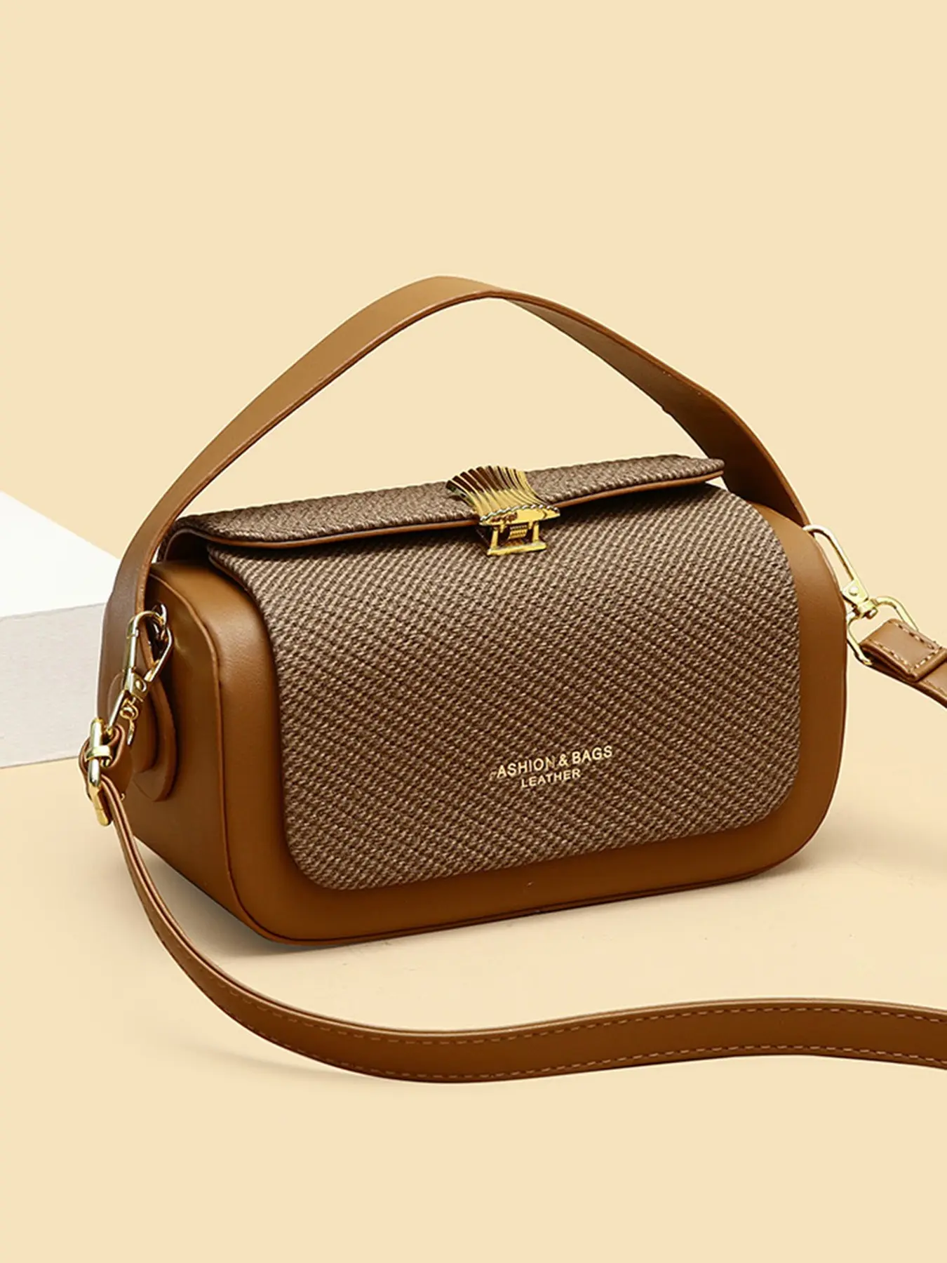 Vintage minimalist and gentle woven pattern handbag, elegant and luxurious texture, fashionable and personalized single shoulder crossbody bag, can accommodate mobile phones, lipstick, suitable for daily commuting, Cross Body Bag for Travel