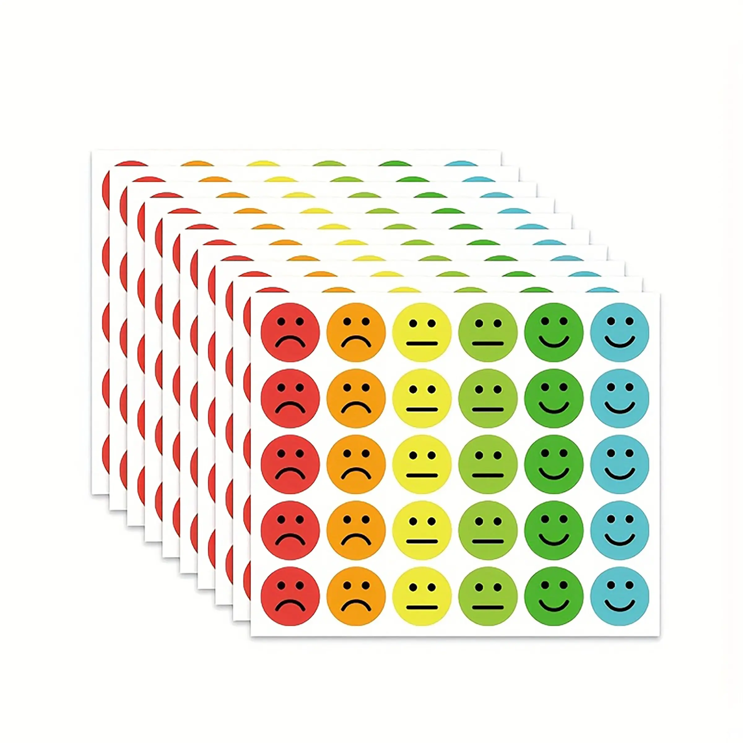 300pcs/600pcs/900pcs Colorful Mood Smile Stickers, 0.75inch Happy Face Stickers, Teacher Reward Stickers, Mini Motivational Stickers, Aesthetic Stickers