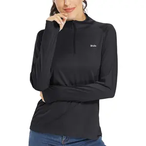 Willit Women's UPF 50+ Sun Protection Shirt SPF Long Sleeve Lightweight Half-Zip Golf Outdoor Shirt Quick Dry Rash Guard