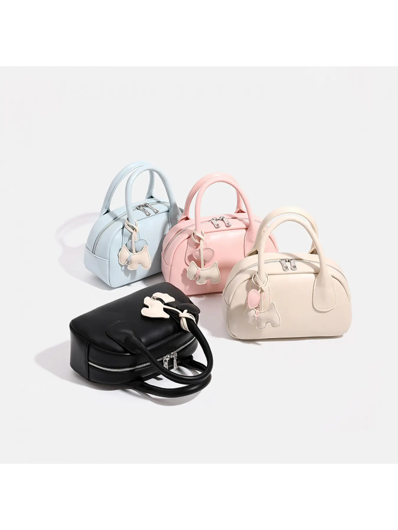 High-end niche design bowling handbag, fashionable and versatile shoulder and crossbody bag, Boston shell bag for women