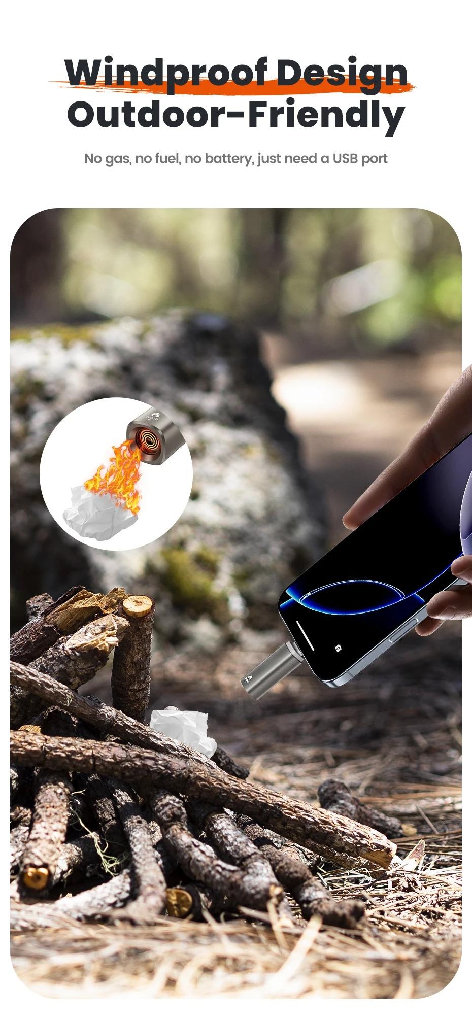 Type-C Mini Electric  Plug&Play Blow to  Mobile  Windproof Fast