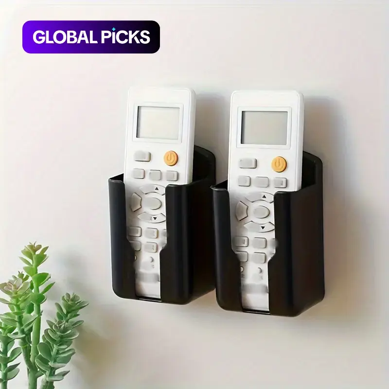 Wall-Mounted Remote Control Holder, 2 Counts Multipurpose Organizing Storage Box for Home & Office, Space-Saving Organizer, Saves Space #GLOBAL PICKS