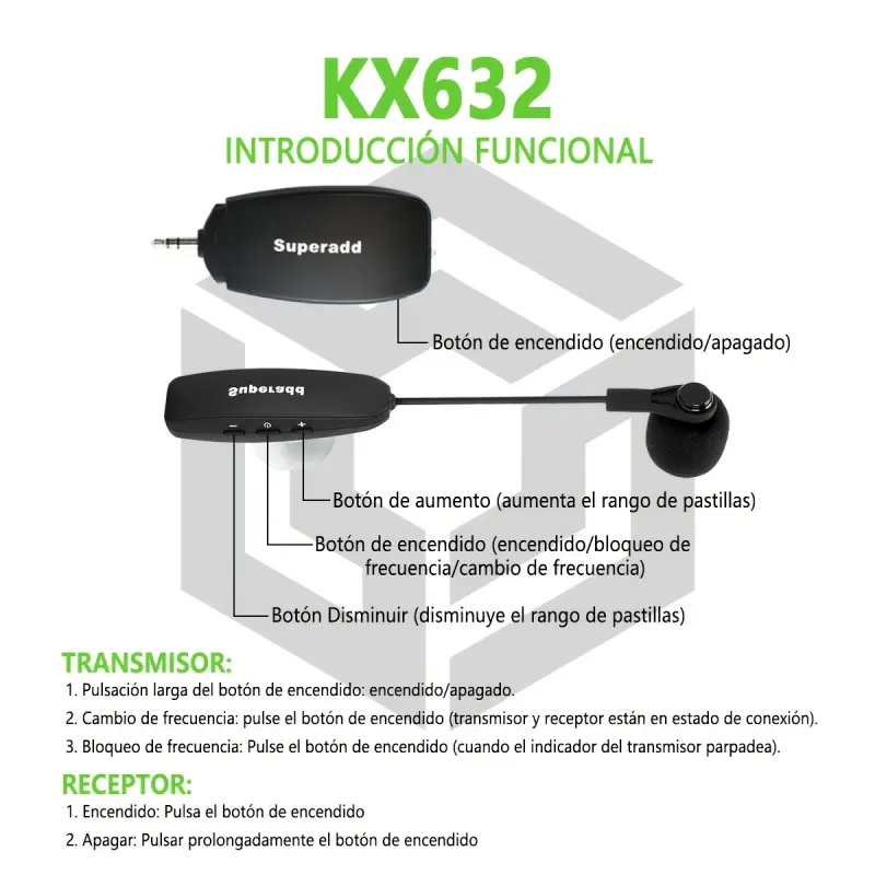 2.4G professional wireless instrument microphone, suitable for saxophone trumpet saxophone wireless transceiver 50 meter range plug Audio