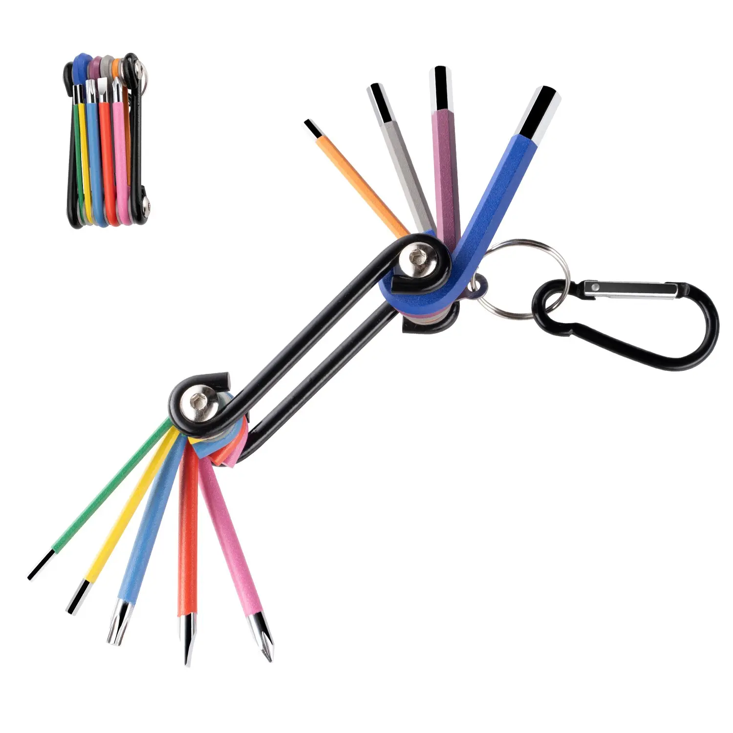 Small Screwdriver Set, Hex Screwdrivers, 9-Piece Hex Wrench Tool Kit, Flat Head, Cross Pliers, Ideal for Mechanical, Vehicle, Bike Maintenance, Best Gift