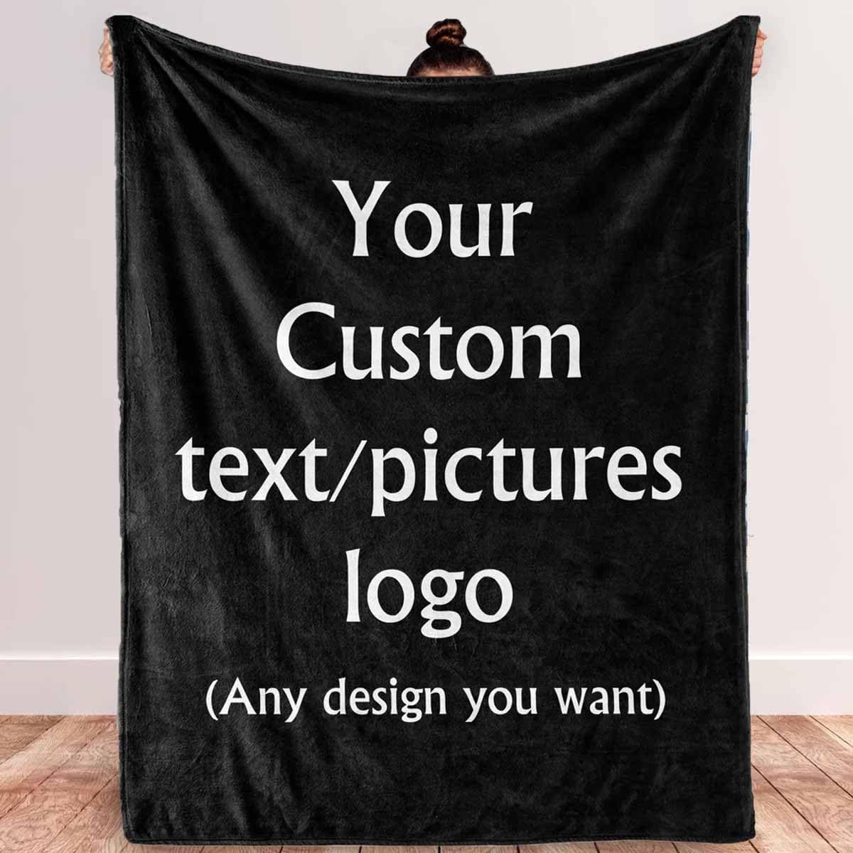 Custom Photo Flannel  Blanket - Made in USA, HD Printed, Soft Lightweight Throw Blanket, Breathable All Season Bedding, Unique Personalized Gift for Her, Ideal Household Items Decor for Bedroom & Daily Home Use,Please send me your cute photo privately.