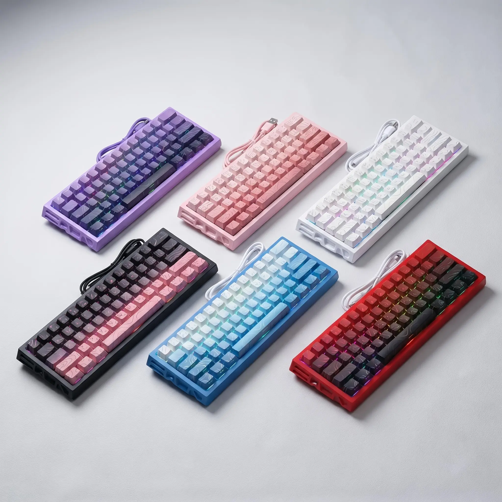 61-Key Magnetic Switch Gaming Keyboard, 60 Percent PC Keyboard with Jade Magnetic Switches, RGB Lighting, Full N-Key Rollover, 6 Color Options - Ideal for Gaming & Work, PC Accessories, 60 Percent Keyboard