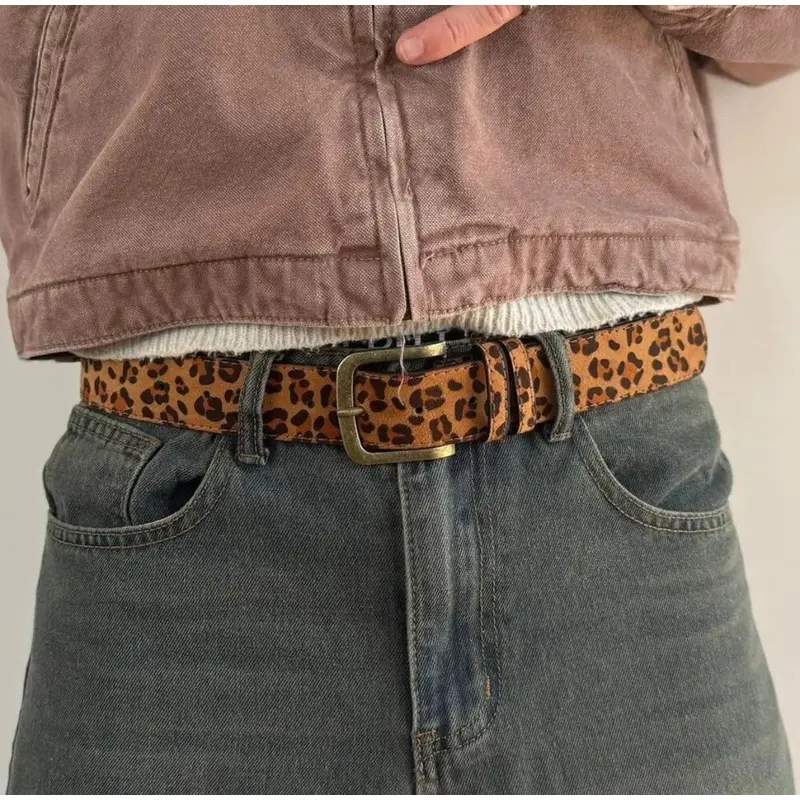 Unisex Animal Print Belt - Bold Pattern Accessory for Outdoor, Casual Wear Outfits (Sports & Outdoor Clothing Compatibility), Default