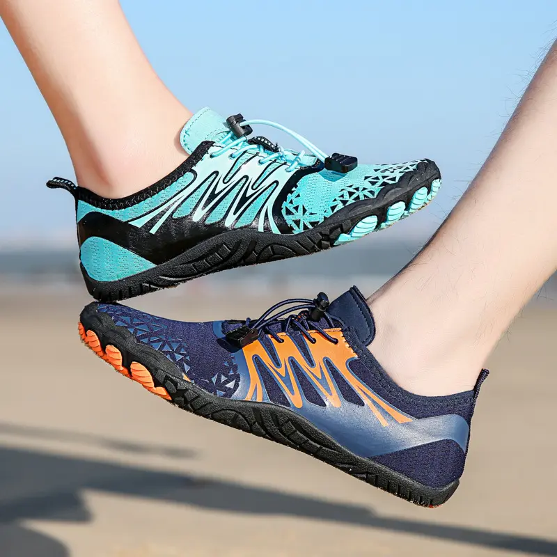 GGOR New Men'S Outdoor Wading Shoes, Breathable Beach Footwear, Non-Slip Five-Toe Shoes, Quick-Dry Fishing And Swimming Shoes