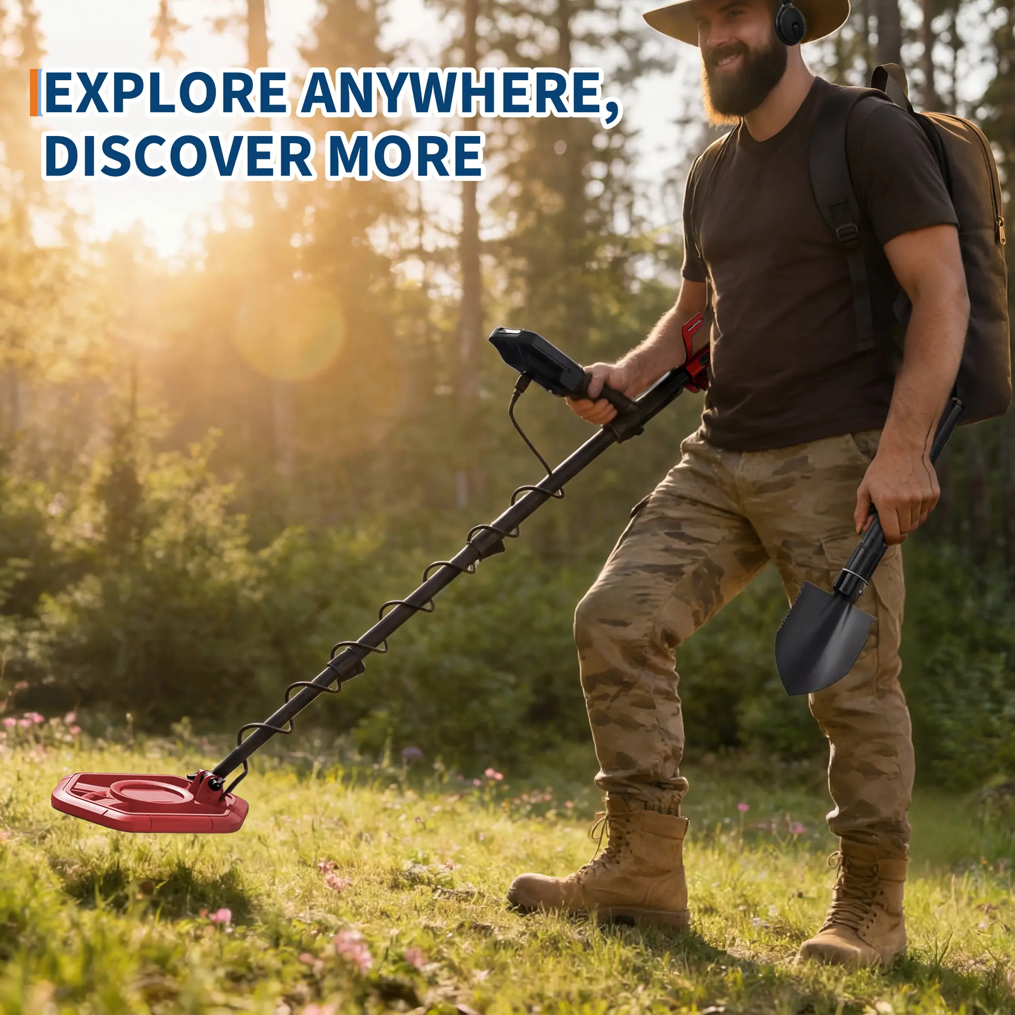 Garvee Professional Metal Detector for Adults with 5 Search Modes, Waterproof Search Coil, 6 Target Categories, Depth Indicator and Backlit LCD