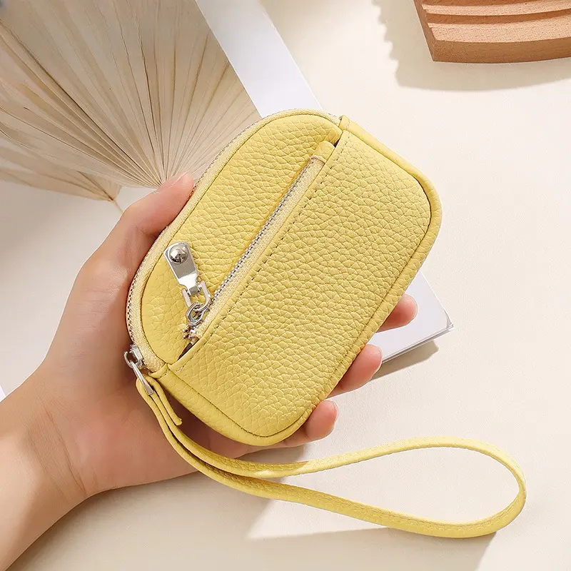 Women's Multi-Use Aesthetic Mini Coin Pouch Keychain - Lipstick Holder, Earbud Case, Clip-On Handbag Charm, Compact Soft-Touch Wallet for Bag Decoration & Travel Gifts, Multi-Functional