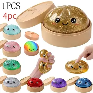 Glitter Dumpling Toy, Boxed Slow Rebound Sensory Stress Relief, Soft Glitter Dumpling Mystery Toy, Kneadable Dough Stress Relief