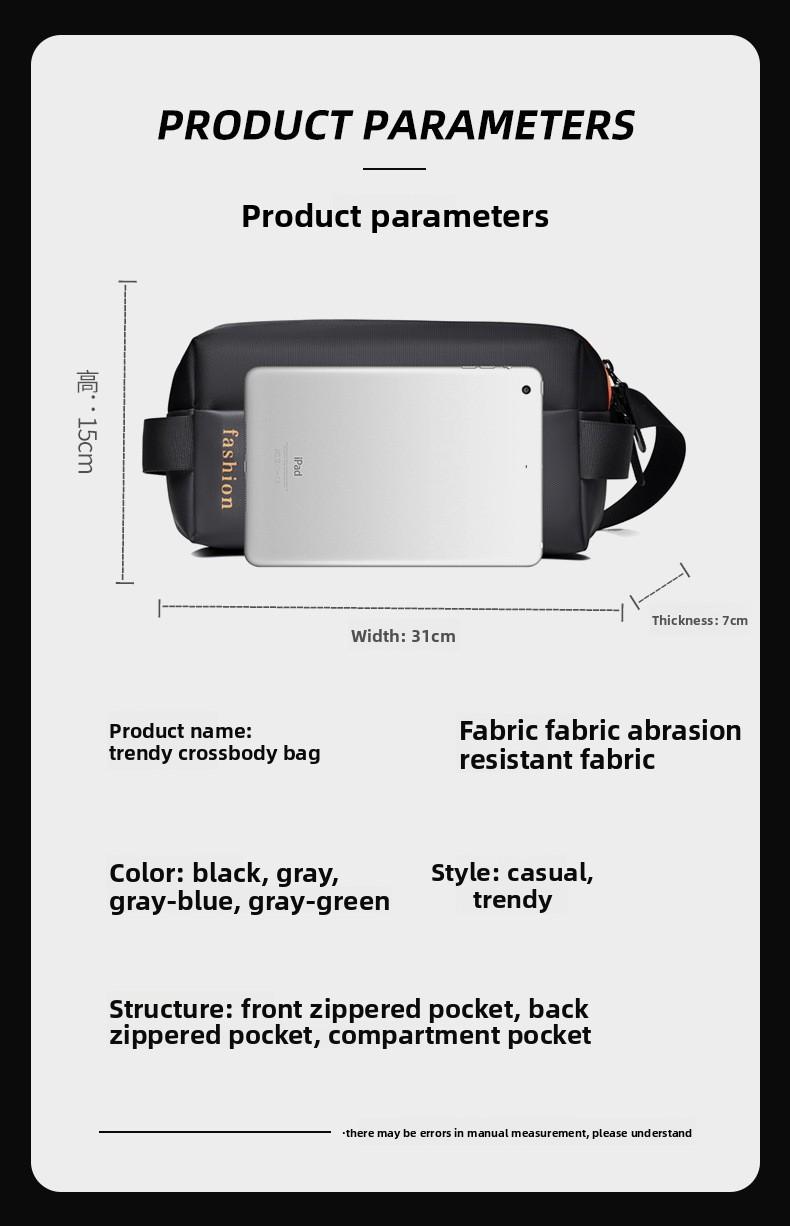 2026 New Trendy Cool Men's Bag, Crossbody Motorcycle Bag, Street Style Sports Car Crossbody Men's Bag, Waterproof Leather Chest Bag for Men