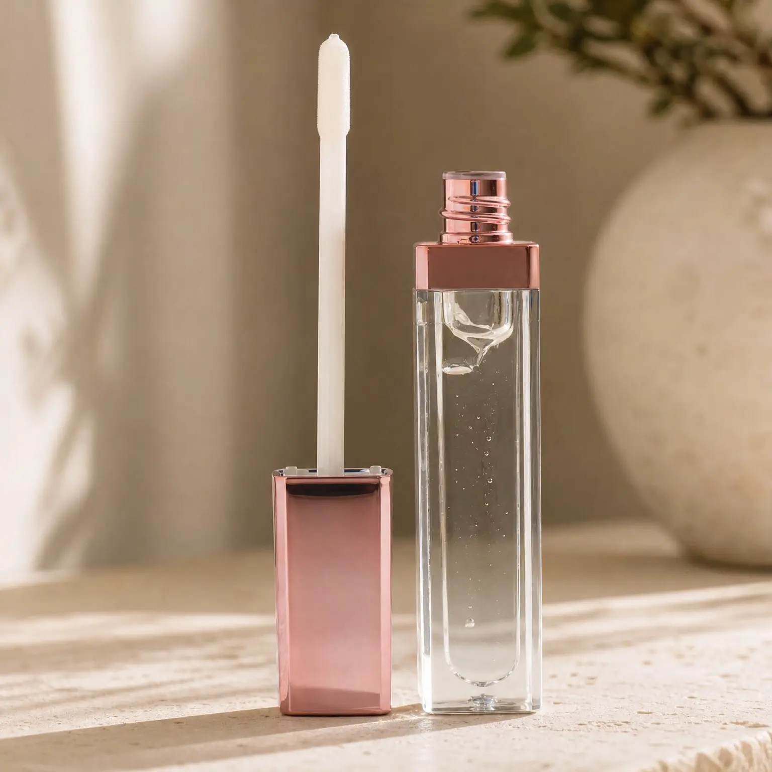 Lip Lights High Shine Lip Gloss - Clear | Built-In LED Light and Mirror, Moisturizing Lightweight Non-Sticky Formula for Glossy Lips, Vegan & Cruelty FreeGift