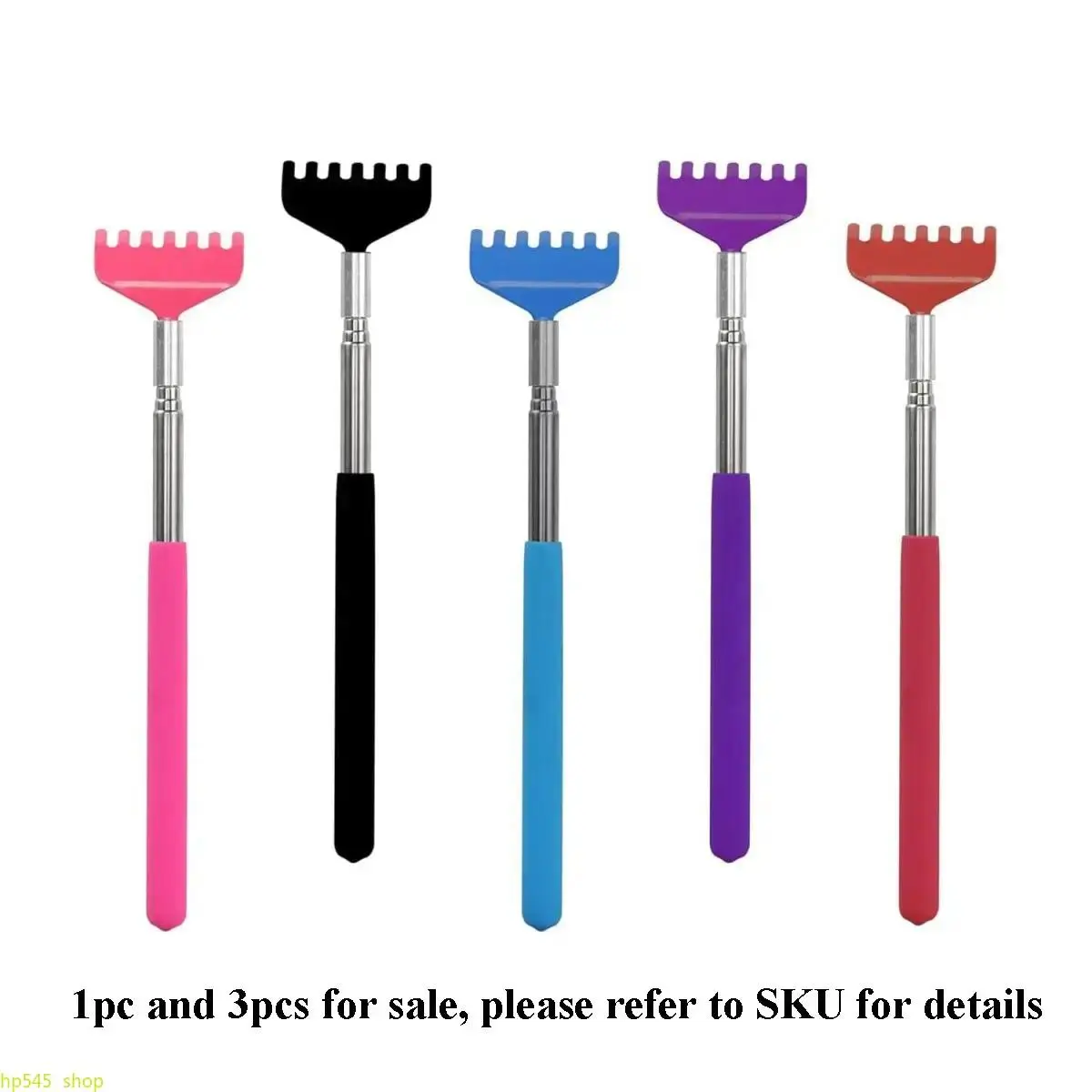 Unisex 3-Pack Metal Extendable Backscratcher Gift, Adjustable Stainless Steel Back Massagers with Non-Slip Rubber Handle for Itch Relief, Portable Body Massager for Men and Women, Body Care, Friends, Father's Day Gifts, Christmas Gift homedecor