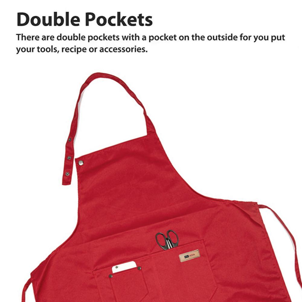 Waterproof Initial Letter Pattern Apron with Pocket, 1 Count Adjustable Shoulder-Strap Professional Apron for Cooking, Gardening, Painting and Baking, Kitchen Cooking Aprons