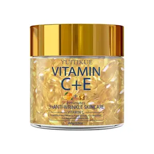 Yuitikue Vitamin C+e Anti-Wrinkle Serum Capsules, Liquid Oil Soft Gel Texture, 2-Minute Skin Revitalization, Triple Wrinkle Reduction