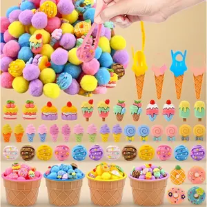 156 Pcs Ice Cream Sensory Bin Items Summer Counting Sorting Sensory Bin Filler Fine Motor Ice Cream Lollipop Donut Counts for Summer Counting Sorting